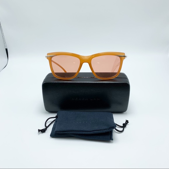 NIB $410 Derek Lam Viven Cat Eye Sunglasses in Amber - Picture 2 of 10